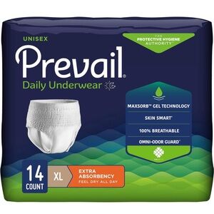 Prevail Adult Incontinence Underwear for Men& Women, Maximum Absorbency, X-Large